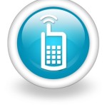 Light Blue Icon "Cell Phone"